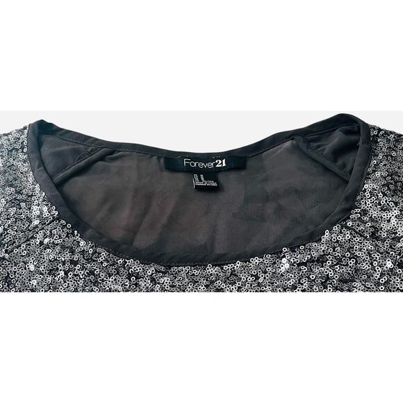 FOREVER 21 CAP SLEEVE PULL-OVER SCOOP NECKLINE BLOUSE, M, SMOKEY GREY - SEQUENCE - Picture 2 of 10